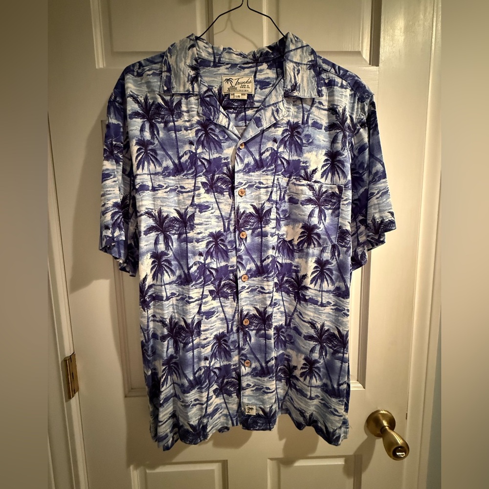 Trunks Surf & Swim Waikiki Printed Casual Shirt Size L